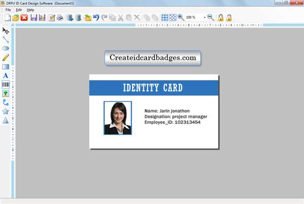 Screenshot of Create ID Card