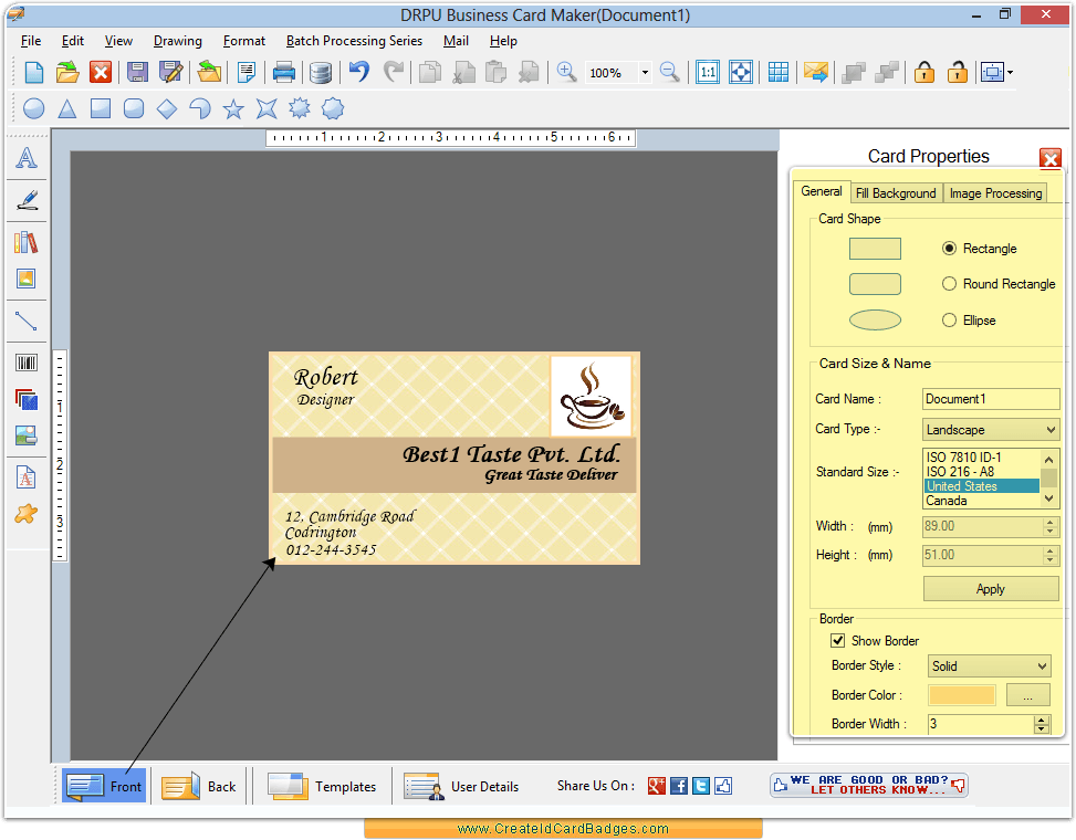 Ready to print Business card Ready to print Business card