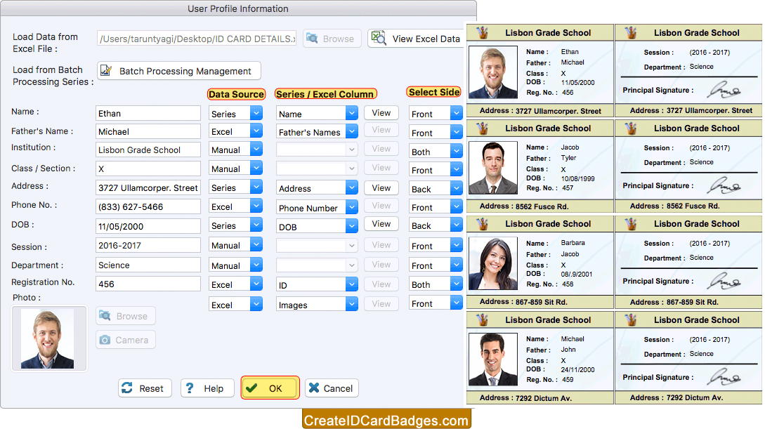 Fill user profile information Fill user profile information