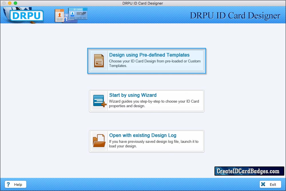 Choose any one module to design ID card