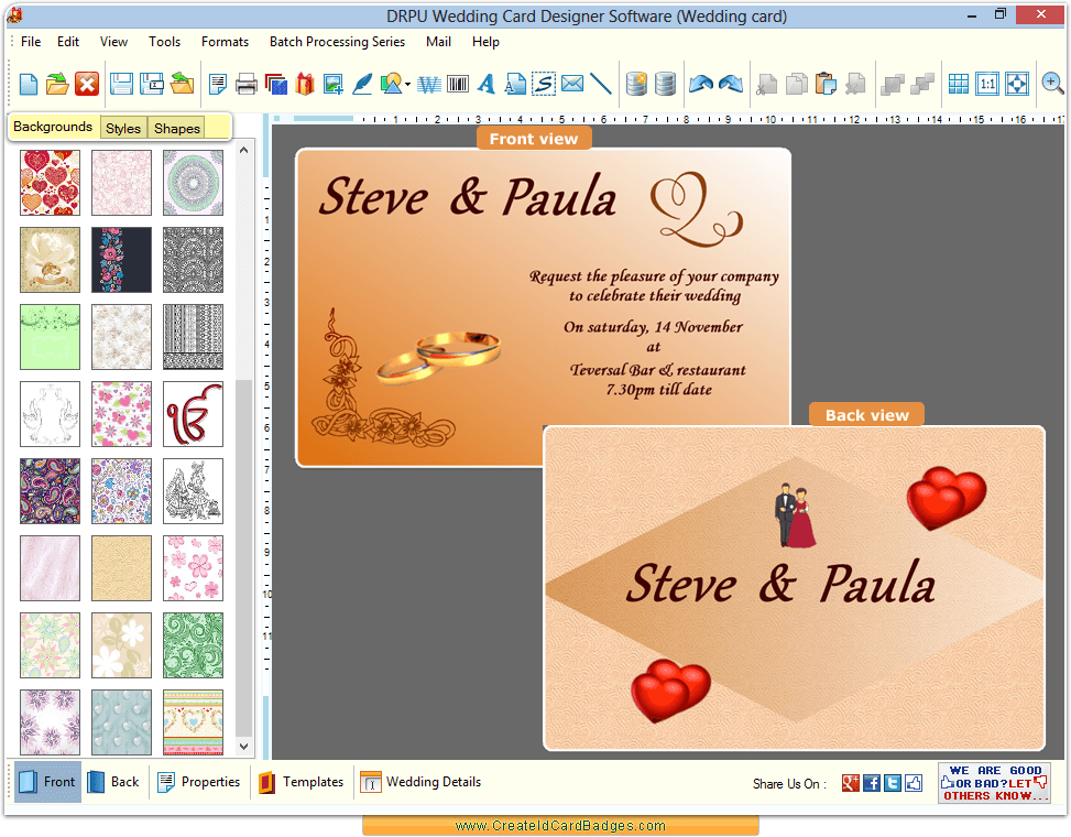 Designed wedding card Designed wedding card