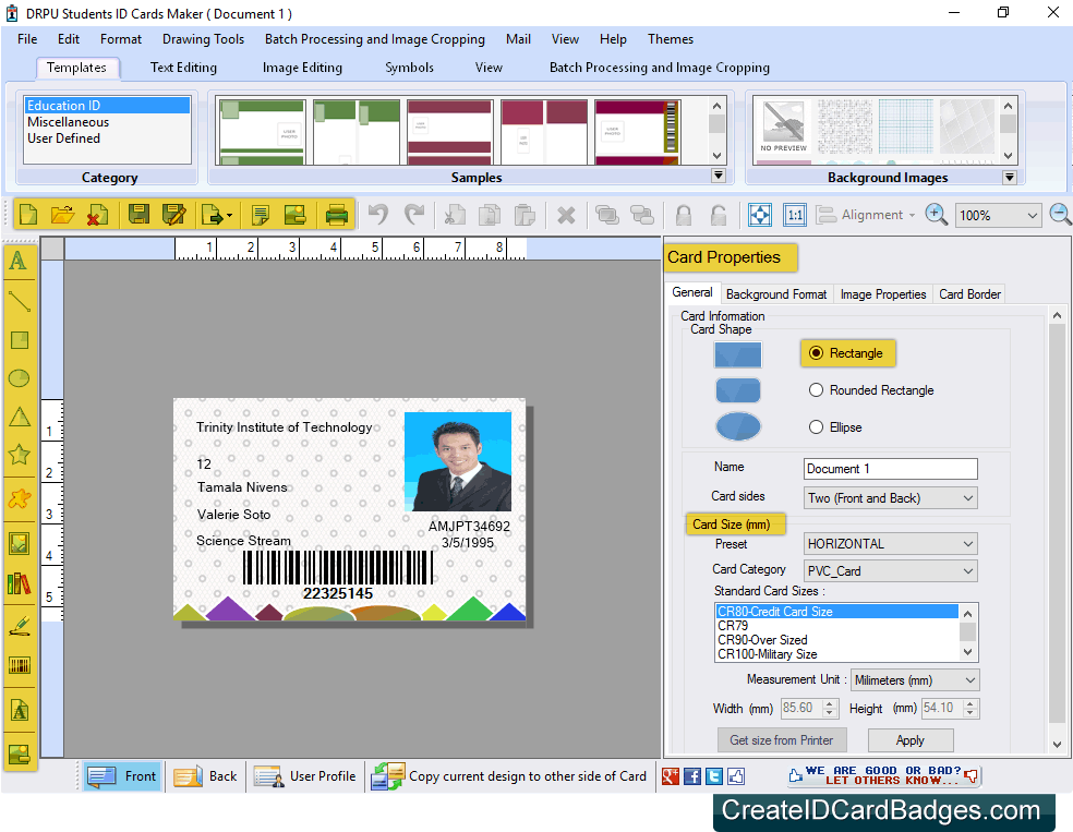 Student ID Cards Maker System Screenshot