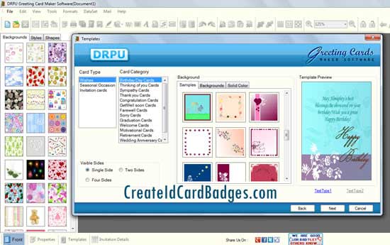 Greeting Cards Maker Software screenshot