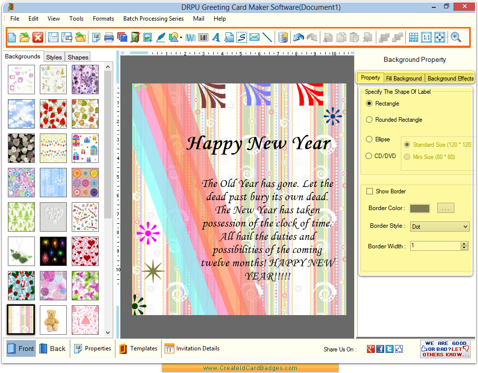 Greeting card maker software design occasional greetings 