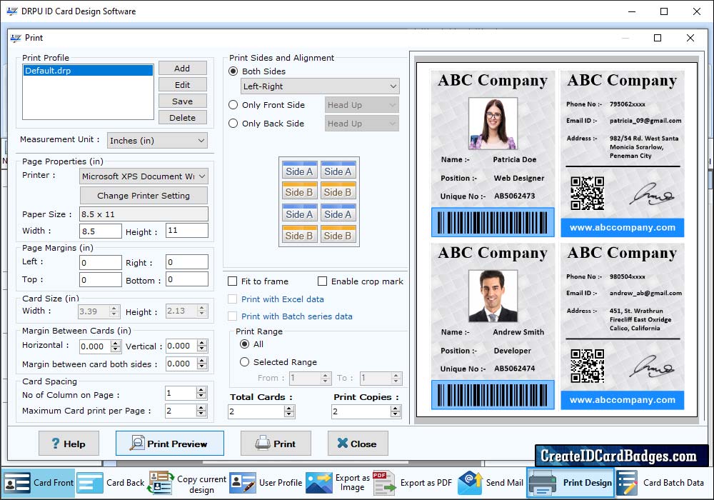 Designed ID Card