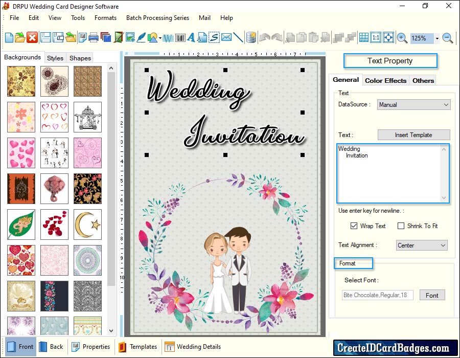 Fill Invitation card details